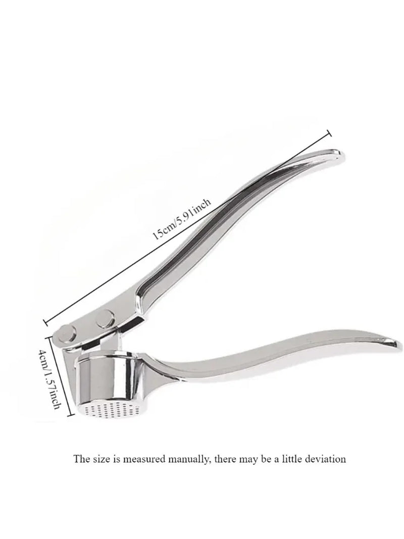 High Efficiency Garlic Press Heavy Duty Garlic Mincer Easy to Squeeze and Clean Rust Proof and Dishwasher Safe Ginger Crusher