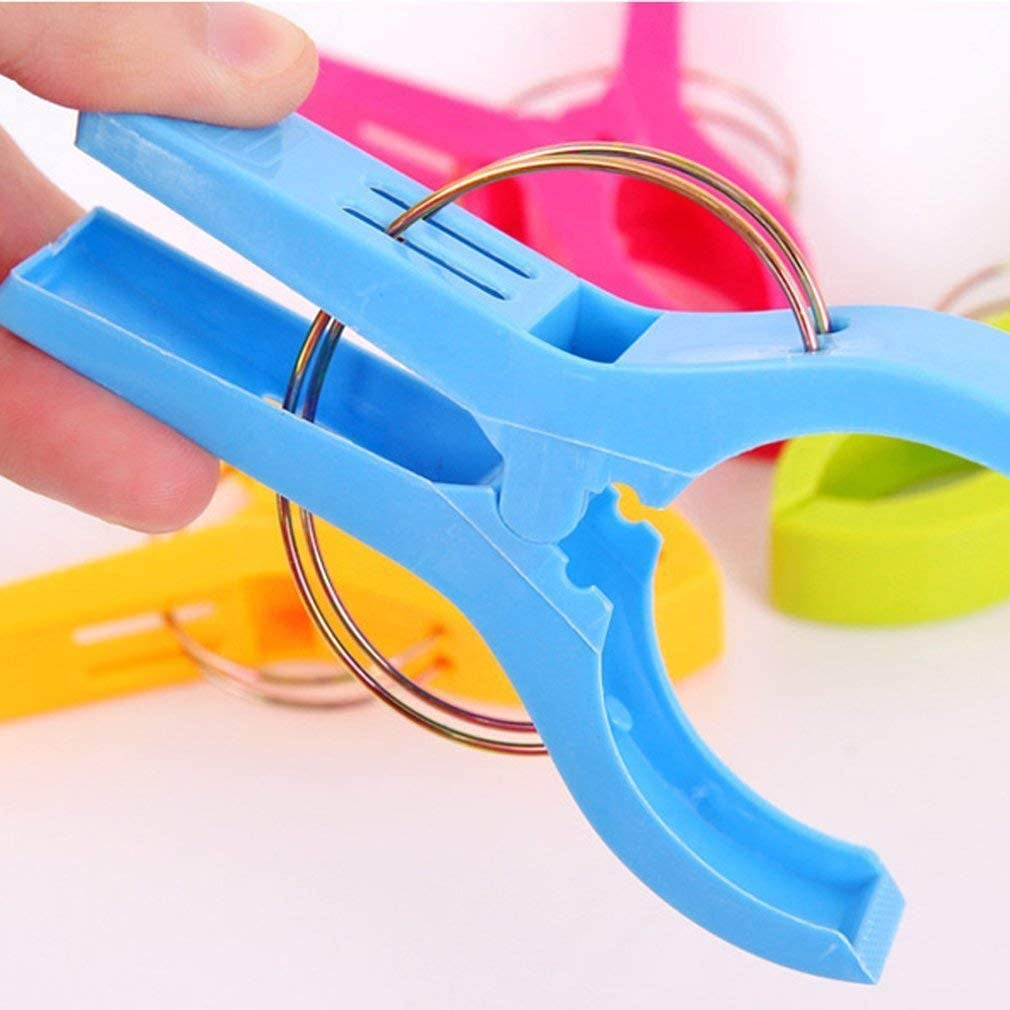 Beach Towel Clips, Beach Clips, Towel Clips for Beach Chairs Cruise, Heavy Duty Clothes Pins-Keep Your Towel from Blowing Away, Beach Accessories for Vacation Must Haves (Multicolor-8Pcs)